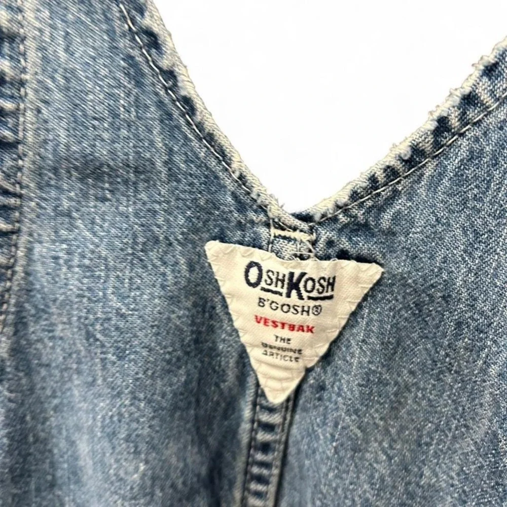 Vintage‎ paper tag Oshkosh overalls size medium (s1)